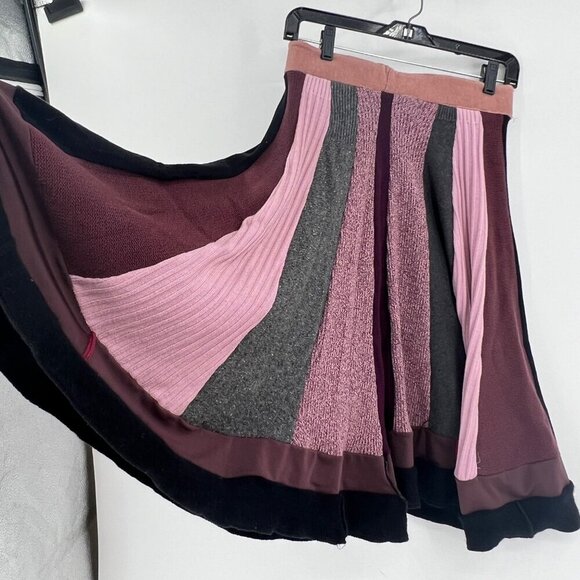 Katwise Inspired Circle Skirt Swing Flare Wool Velvet‎ Hippie Boho Size M - Picture 4 of 9
